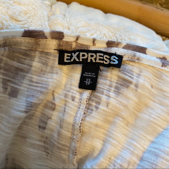 Express | White/Brown Tie-Dye Dress - Picture 3 of 4